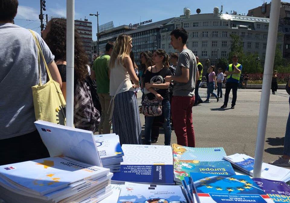 European Movement in Serbia Marks Europe Day with Drive in Central Belgrade