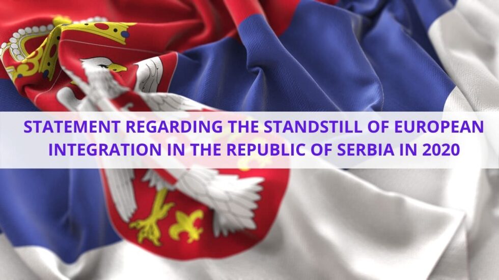 STATEMENT REGARDING THE STANDSTILL OF EUROPEAN INTEGRATION IN THE ...