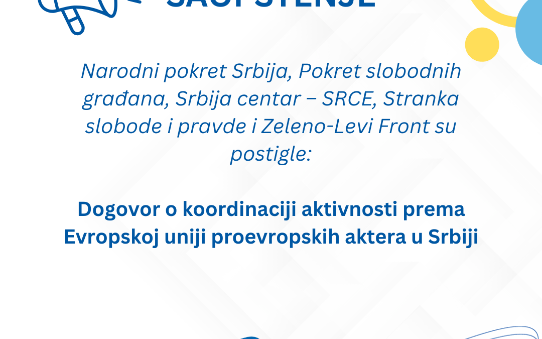DOGOVOR o koordinaciji aktivnosti prema Evropskoj uniji proevropskih aktera u Srbiji